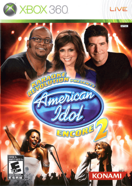 Karaoke Revolution Presents: American Idol Encore 2 box art for Xbox 360